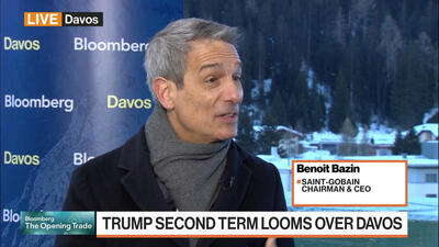 Davos 2025 : Benoit Bazin, président-directeur général de Saint-Gobain, parle des fusions-acquisitions dans le secteur de la construction -Le 21 janvier 2025 à 21:22